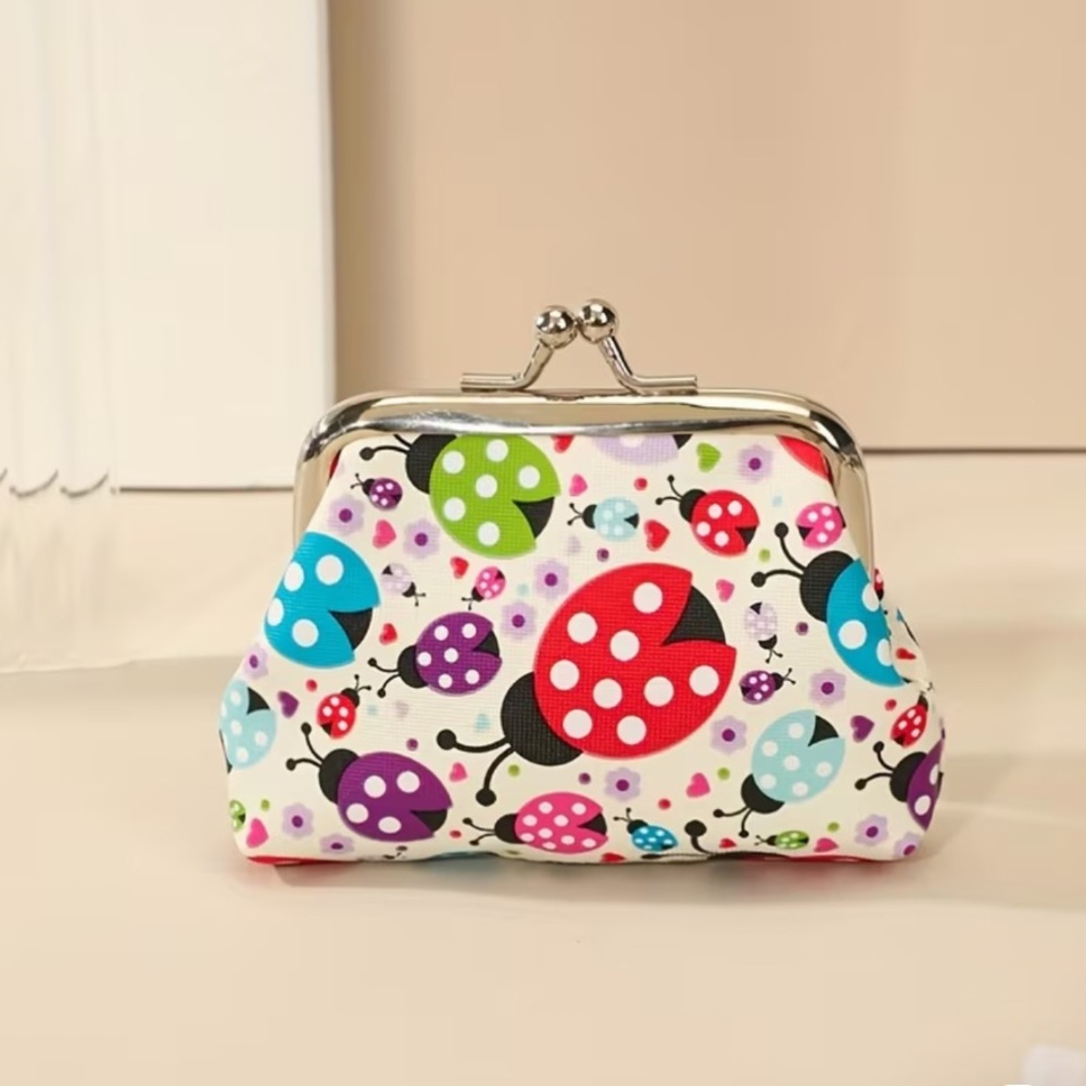 🐞❤️🐞 WHITE COLORFUL LADYBUG COIN PURSE  ~ 🐞❤️🐞 - Picture 4 of 4